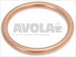 ROUND COPPER GASKET ø 28x22x3 mm