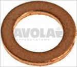 COPPER FLAT GASKET ø 10x6x1 mm