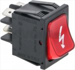 RED BIPOLAR SWITCH 16A 250V