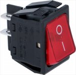 RED BIPOLAR SWITCH 16A 250V