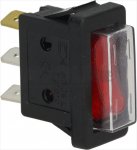 RED THREE-POLE SWITCH 16A 250V