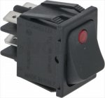 BLACK BIPOLAR SWITCH 16A 250V