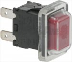 RED SINGLE-POLE PUSH-BUTTON 16A 250V