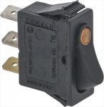 BLACK SINGLE-POLE SWITCH 16A 250V