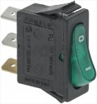 GREEN SINGLE POLE SWITCH 16A 250V