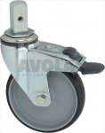 PIN SWIVELLING WHEEL WITH BRAKE