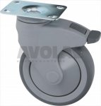 PLATE SWIVELLING WHEEL WITH BRAKE