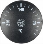 KNOB BLACK ø 41 mm 0-210°C