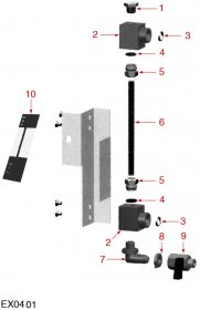 EXPOBAR WASSERSTANDGLAS EX0401 Explosionszeichnung