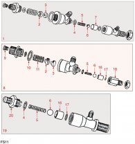 FS11 	EXPANSIONS- UND RÜCKSCHLAGVENTILE Explosionszeichnung