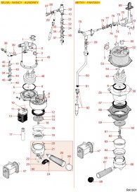 RANCILIO SILVIA V1 NANCY BETSY AUDREY FANTASY Explosionszeichnung