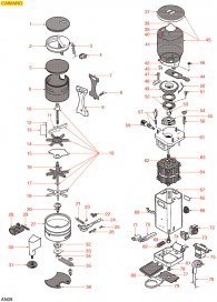 DOSIERMAHLWERK CAIMANO Explosionszeichnung