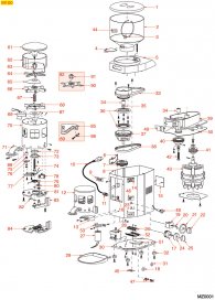 DOSIERMAHLWERK M100 Explosionszeichnung