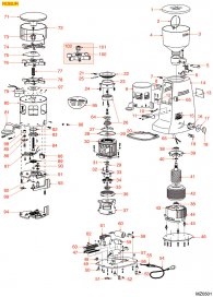 MAZZER ROBUR Explosionszeichnung