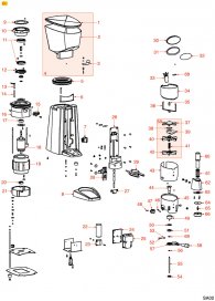 SANTOS KAFFEEMÜHLE HLE 60 Explosionszeichnung