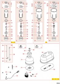 CEADO MIXER B1-X1-X3 Explosionszeichnung