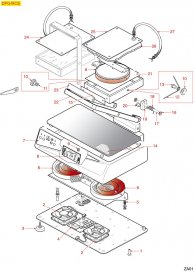 ZANUSSI - SANDWICH TOASTER DPG  RCE Explosionszeichnung