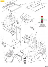 RDL - KAFFEEPADMASCHINE SWEET CASE Explosionszeichnung