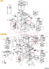 ANIMO - FILTERKAFFEE A140-A200 3WHPL Explosionszeichnung