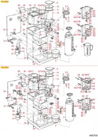 ANIMO - FILTERKAFFEE TA100W-TA200W Explosionszeichnung