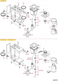 ANIMO - FILTERKAFFEE EXCELSO-EXCELSOT-EXCELSOTP Explosionszeichnung