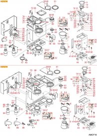 ANIMO - FILTERKAFFEE M200W-M202W Explosionszeichnung