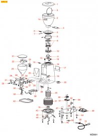 MAZZER MINI B Explosionszeichnung