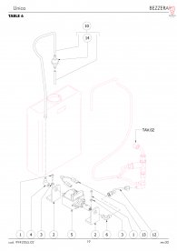 BEZZERA UNICA WASSERTANK Explosionszeichnung