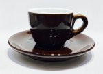 Espressotasse I.P.A. Porcellane AOSTA Braun inkl. Untertasse IPA 74ml