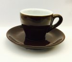 Espressotasse I.P.A. Porcellane Genova Braun inkl. Untertasse IPA 80ml