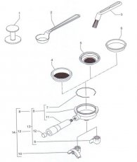 ECM CLASSIKA BRÜHGRUPPE ZUBEHÖR Explosionszeichnung