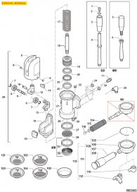 BEZZERA GR. KAFFEEAUSGABE B2000AL-B2006AL Explosionszeichnung