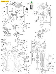 DELONGHI KAFFEEMASCHINE MOD. ESAM04.110.B Explosionszeichnung