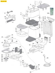 DELONGHI KAFFEEMASCHINE MOD. ECI341.BK Explosionszeichnung