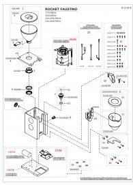 Faustino Rocket Kaffeemühle Explosionszeichnung