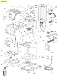 DELONGHI KAFFEEMASCHINE MOD. ECP35.31 Explosionszeichnung