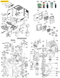 DELONGHI KAFFEEMASCHINE MOD. ESAM3500.S Explosionszeichnung