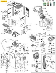 DELONGHI KAFFEEMASCHINE MOD. ESAM4400 Explosionszeichnung