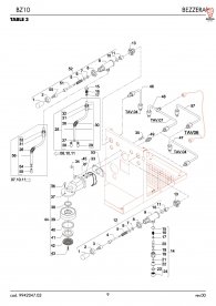 Bezzera BZ10 Brühgruppe und  Wasser Dampf Ventile Explosionszeichnung