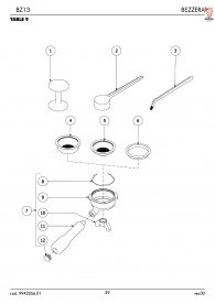 Bezzera BZ13 Siebträger Explosionszeichnung