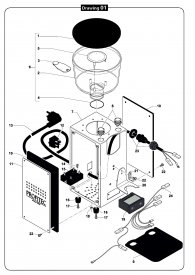 Profitec PRO T64 Elektronik Bohnenbehälter Explosionszeichnung