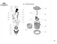 Linea Micra Kaffeegruppe Dichtung Dusche Heizung Explosionszeichnung