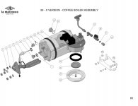 Linea PB X Version - Kaffee Kessel Heizung Explosionszeichnung