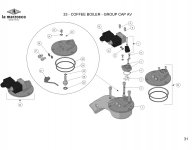 LCS Kaffeeboiler Gruppe CAP AV Explosionszeichnung