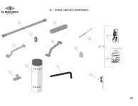 61 - HOSE AND ACCESSORIES Explosionszeichnung