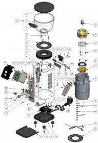 Profitec Twist A54 Kaffeemühlen Ersatzteile Explosionszeichnung
